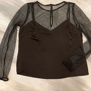 Black Sheer Long Sleeve